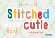 Stitched Cutie Font Poster 1