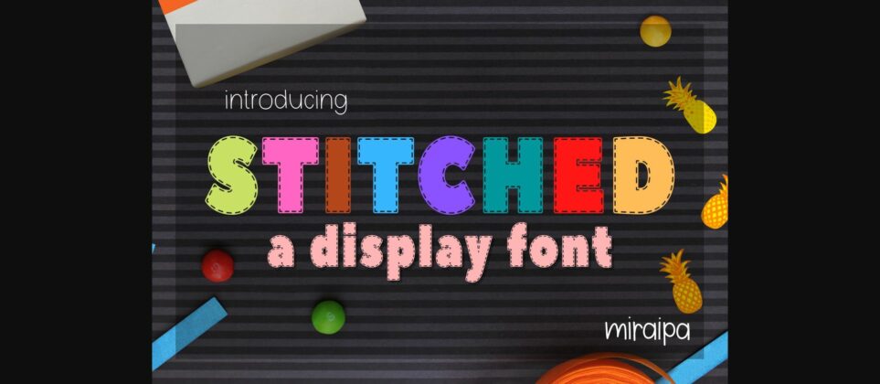 Stitched Font Poster 3