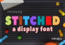 Stitched Font Poster 1