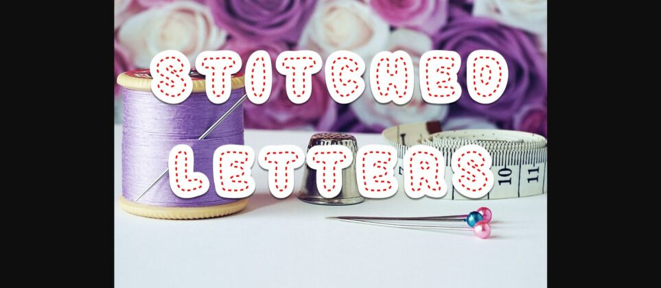 Stitched Letters Font Poster 3