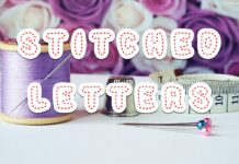Stitched Letters Font Poster 1
