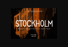 Stockholm Font Poster 1