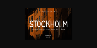 Stockholm Font Poster 1