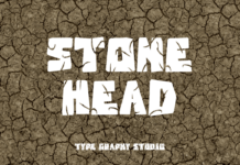 Stone Head Font Poster 1
