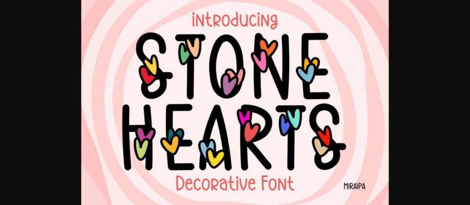 Stone Hearts Font Poster 3