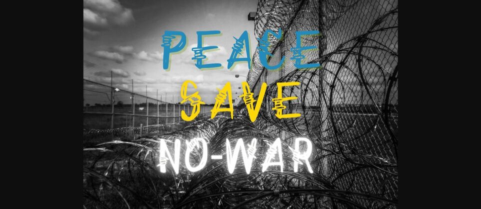 Stop War Font Poster 4