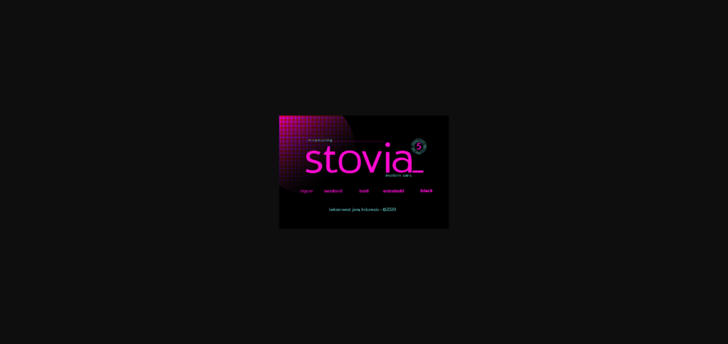 Stovia Font Poster 1