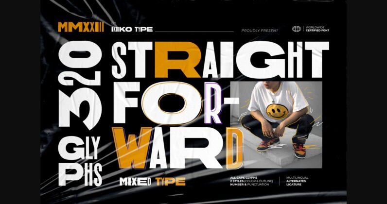Straight Forward Font Poster 3