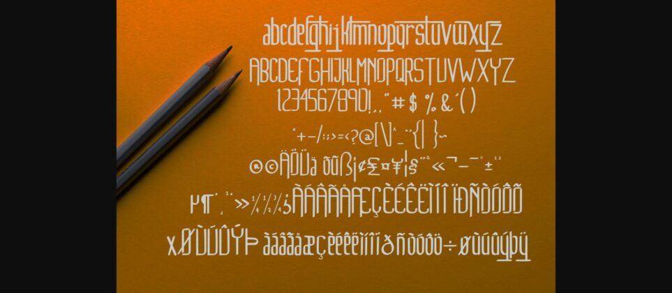 Straight Font Poster 8