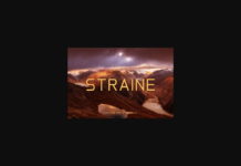 Straine Font Poster 1