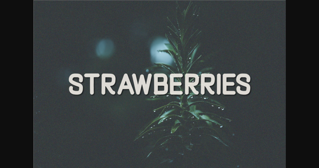Strawberries Font Poster 3