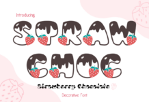 Strawberry Chocolate Font Poster 1