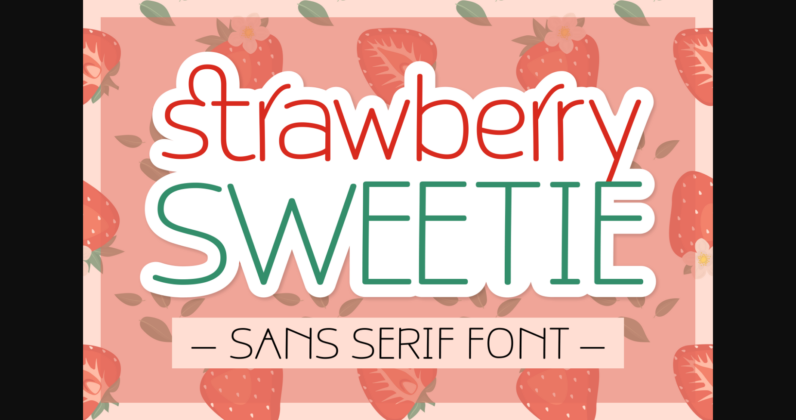 Strawberry Sweetie Font Poster 3