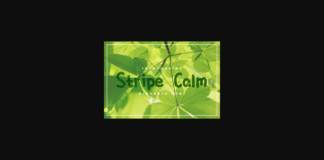 Stripe Calm Font Poster 1