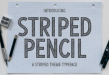 Striped Pencil Font Poster 1