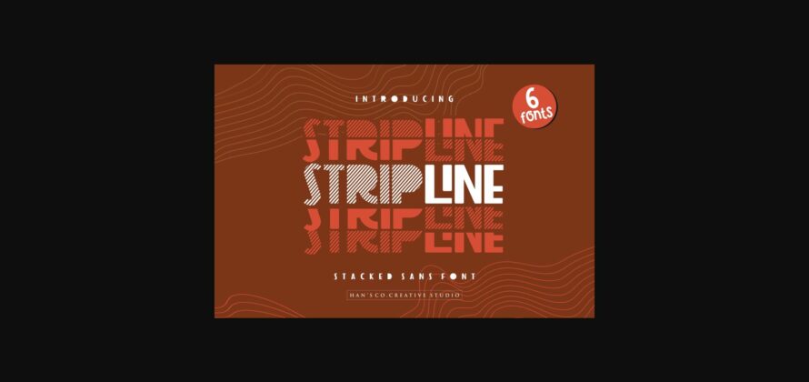 Strip Line Font Poster 3