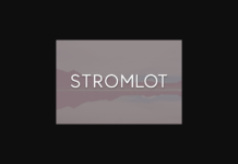 Stromlot Font Poster 1