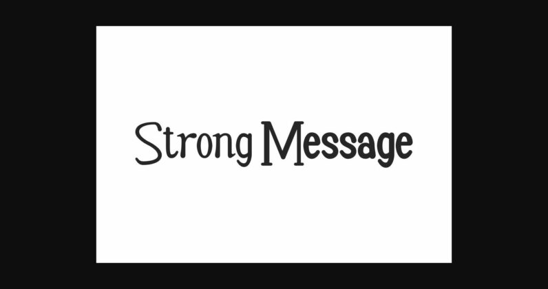 Strong Message Font Poster 3