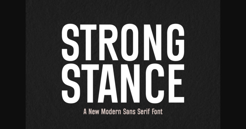 Strong Stance Font Poster 3