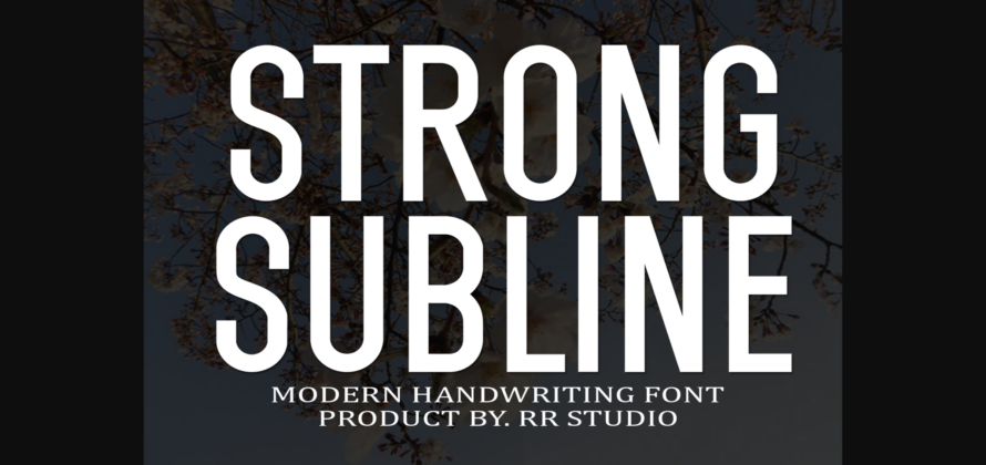 Strong Subline Font Poster 3