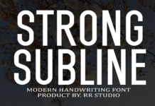 Strong Subline Font Poster 1