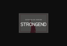 Strongend Extra Black Font Poster 1