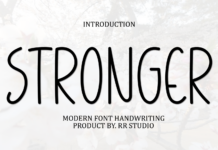 Stronger Font Poster 1