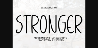 Stronger Font Poster 1