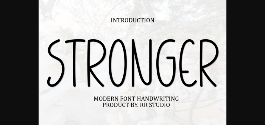 Stronger Font Poster 1