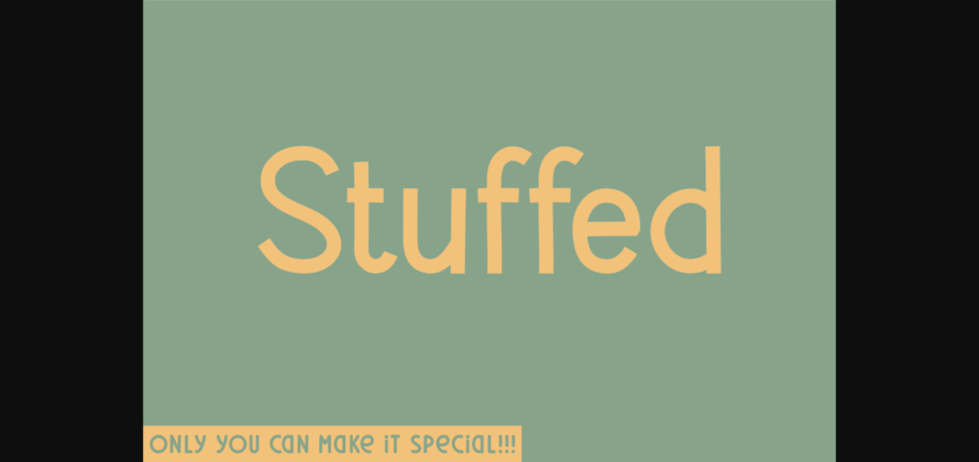 Stuffed Font Poster 3