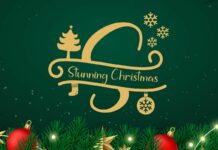Stunning Christmas Monogram Font Poster 1