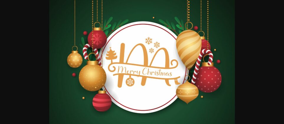 Stunning Christmas Monogram Font Poster 4