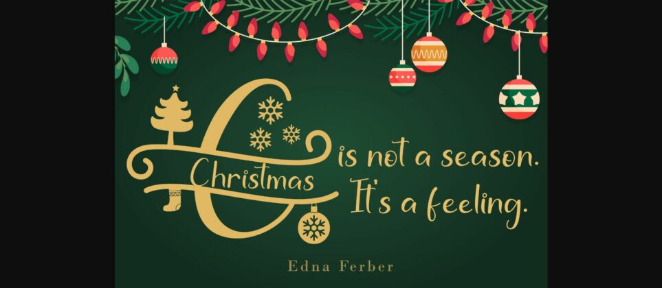 Stunning Christmas Monogram Font Poster 6