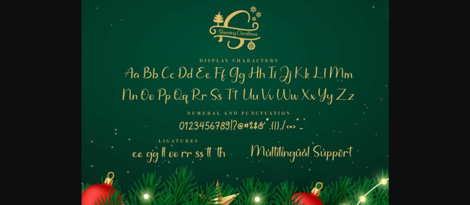 Stunning Christmas Monogram Font Poster 10