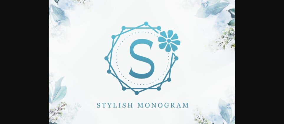 Stylish Monogram Font Poster 3