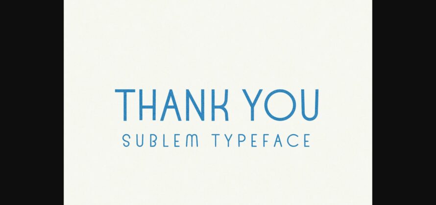 Sublem Font Poster 9