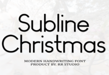 Subline Christmas Font Poster 1