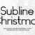 Subline Christmas Font