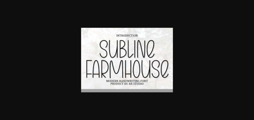 Subline Farmhouse Font Poster 3
