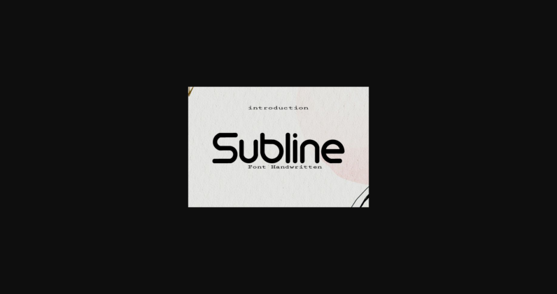 Subline Font Poster 3