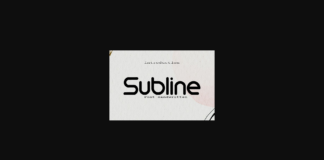 Subline Font Poster 1