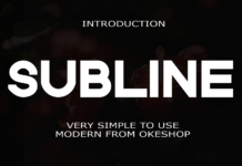 Subline Font Poster 1