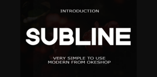 Subline Font Poster 1