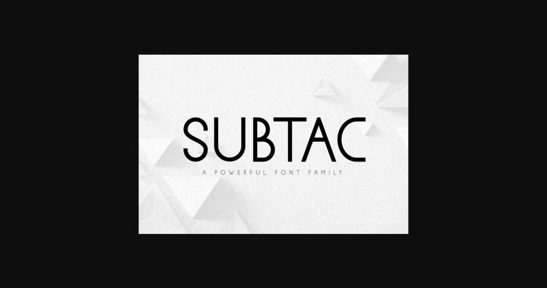 Subtac Font Poster 3