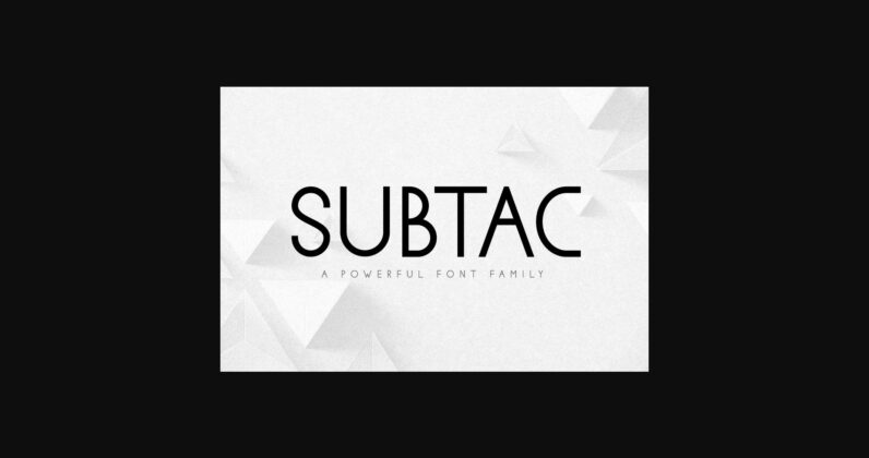 Subtac Font Poster 3