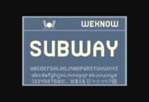 Subway Font Poster 1