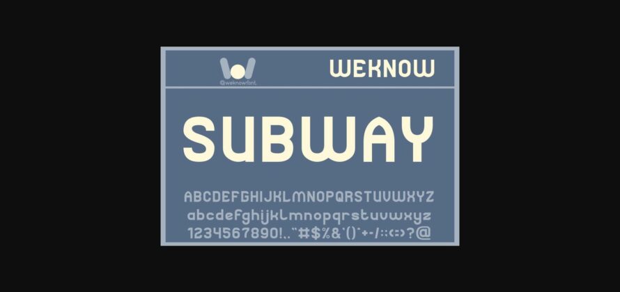 Subway Font Poster 1