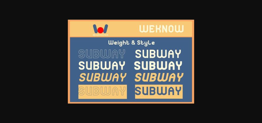 Subway Font Poster 9