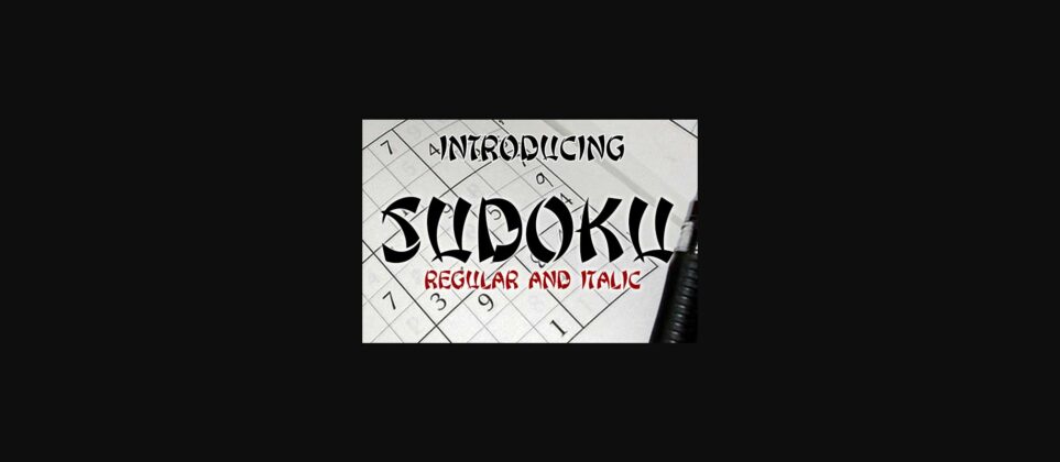 Sudoku Font Poster 1