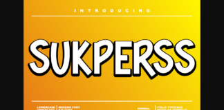 Sukperss Font Poster 1